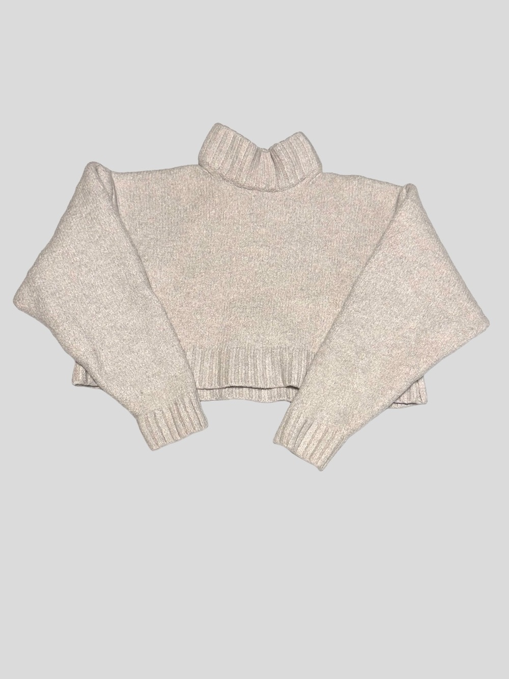 Wilfred Merino Wool Cropped Turtleneck Sweater XS Balletcore Cozy Minimalist